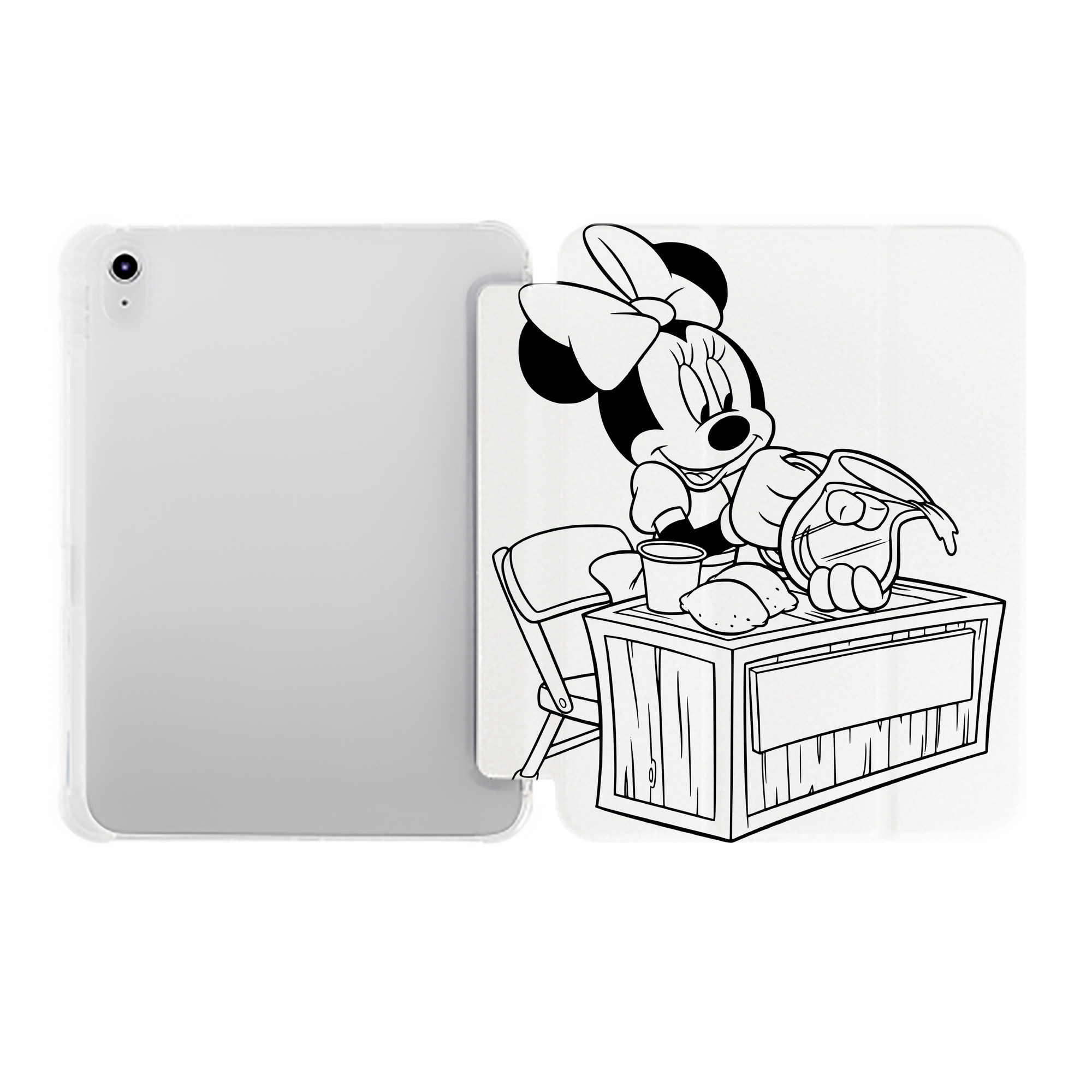 （画像用） ミッキーマウス Mickey Mouse IPad ケース ペン収納付き 三つ折りスタンド PUレザー×シリコン 対応機種9.5/10.5/10.9インチ